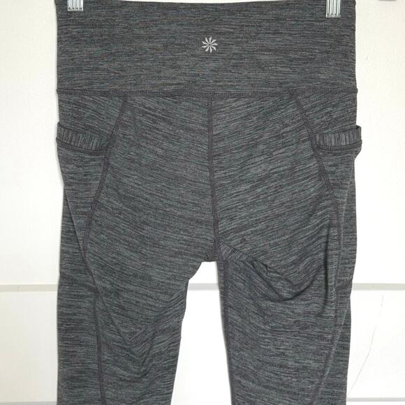 Athleta Womens Salutation Stash Pocket Tights Heathered Gray  Size S Activewear - Picture 4 of 8